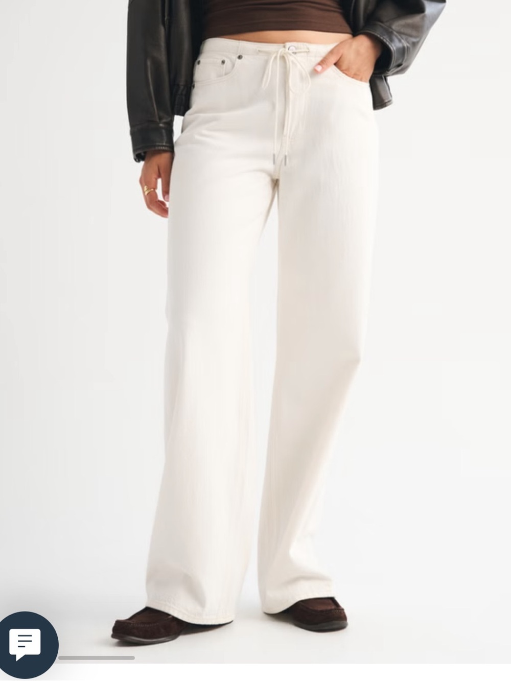 Abercrombie & Fitch Low Rise Ultra Loose Drawstring Jean